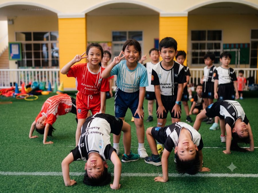 Children posing with big smiles